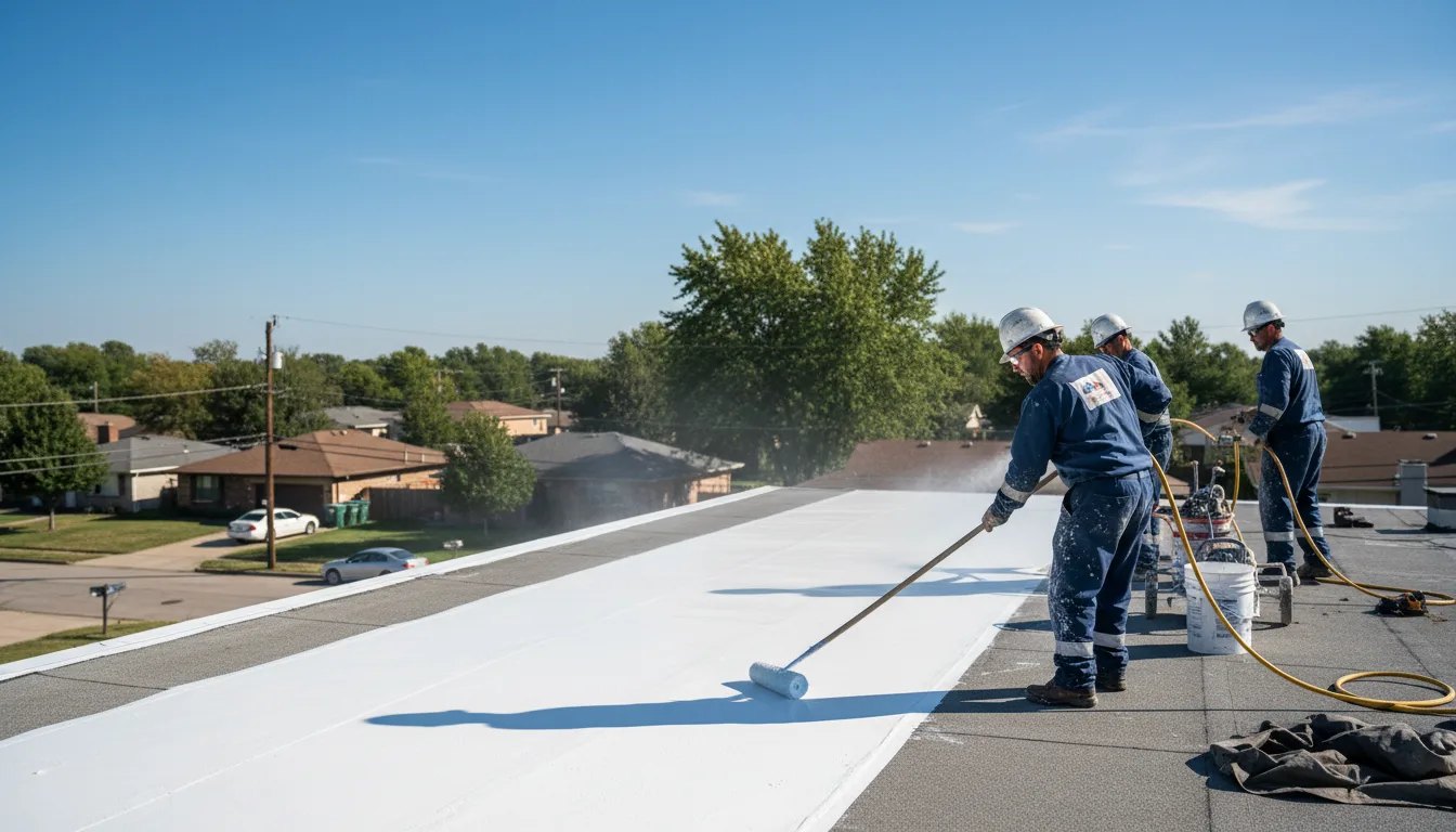 Commercial roof coating in Damon, TX near me